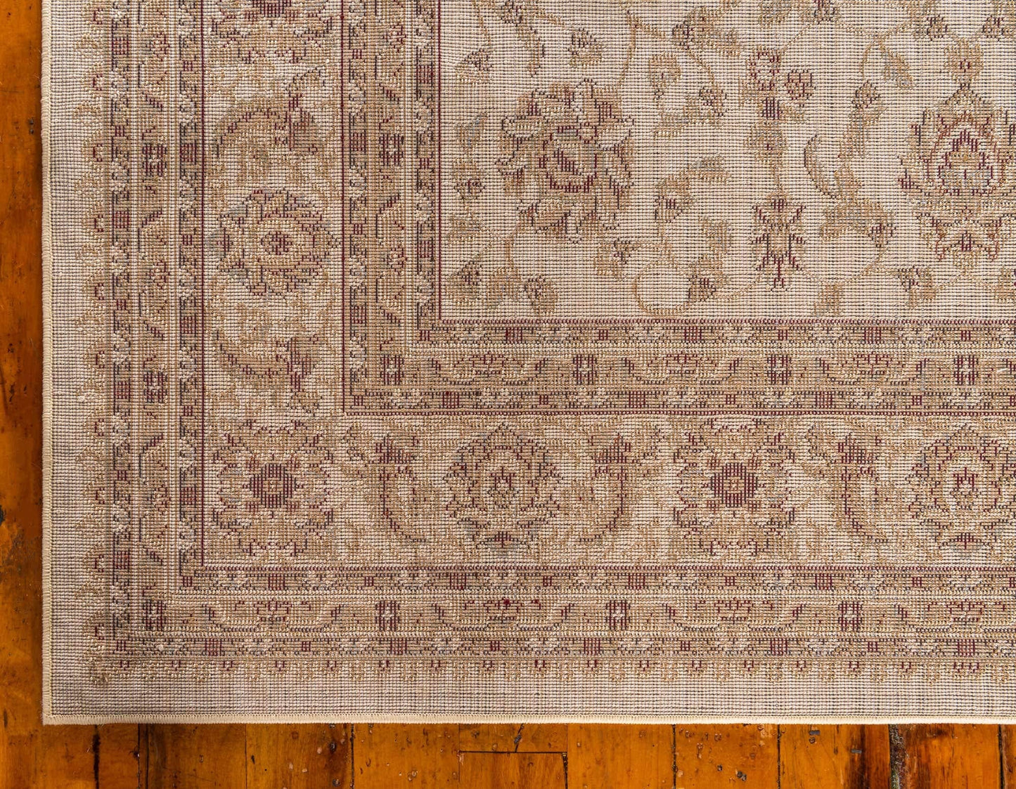 Unique Loom Voyage Collection Traditional Oriental Classic Intricate Design Area Rug (8' 0 x 10' 0 Rectangular, Ivory/Gold)