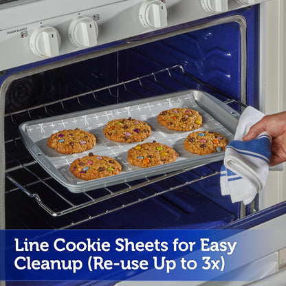Reynolds Kitchens Cookie Baking Sheets, Pre-Cut Parchment Paper, 25 Count per Pack (Pack of 4), 100 Sheets Total