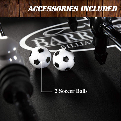 Barrington 56” Allendale Foosball Table Competition Size, Durable and Stylish with Tabletop Sports Soccer Balls, Perfect for Family Game Rooms