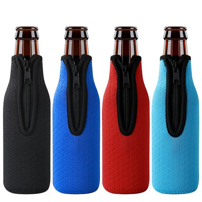 Xumbtvs 4 Pcs Beer Bottle sleeves, Non-slip Neoprene Insulated Beer Holder Cooler Cover for 12oz 330ml Bottle (Colorful1)