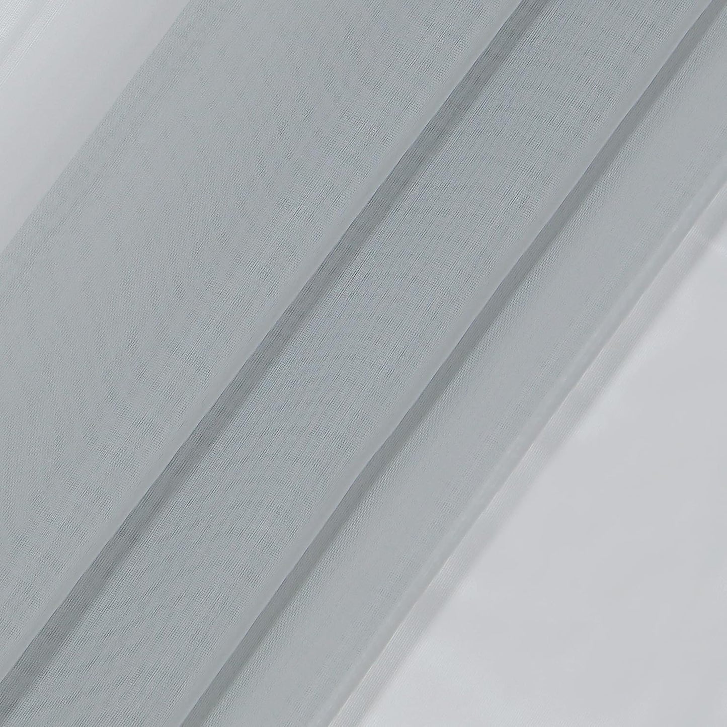 Pairs to Go Victoria Voile Modern Sheer Rod Pocket Window Curtains for Living Room (2 Panels), Grey