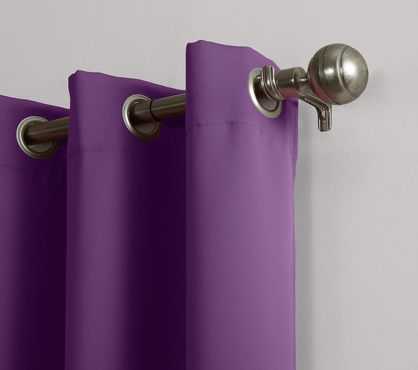 Sun Zero Riley Kids Bedroom Blackout Grommet Curtain Panel, Purple, 40" x 63"