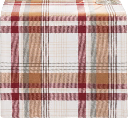 13"x70" Elrene Home Fashions Seneca Plaid Harvest Fall/Thanksgiving Cotton Console Centerpiece/Table Runner