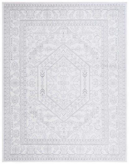 SAFAVIEH Area Rug 10x14 - Adirondack Collection - Large - Ivory & Silver, Oriental Medallion Design, Non-Shedding & Easy to Clean, Ideal for Living Room, Bedroom, Dining Space (ADR108B)