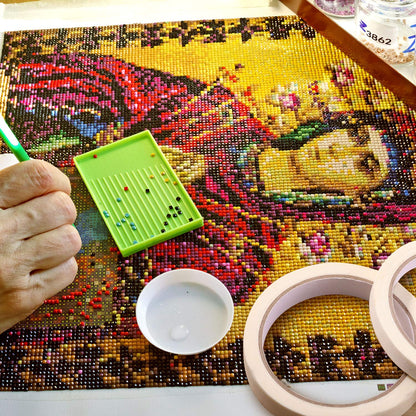 Outus 6 Rolls Diamond Painting Tape Anti-Dirty White Artists Self-Adhesive Art Easy Tear Protective DIY Tape Accessories for Adult 5d Diamond Painting Tool