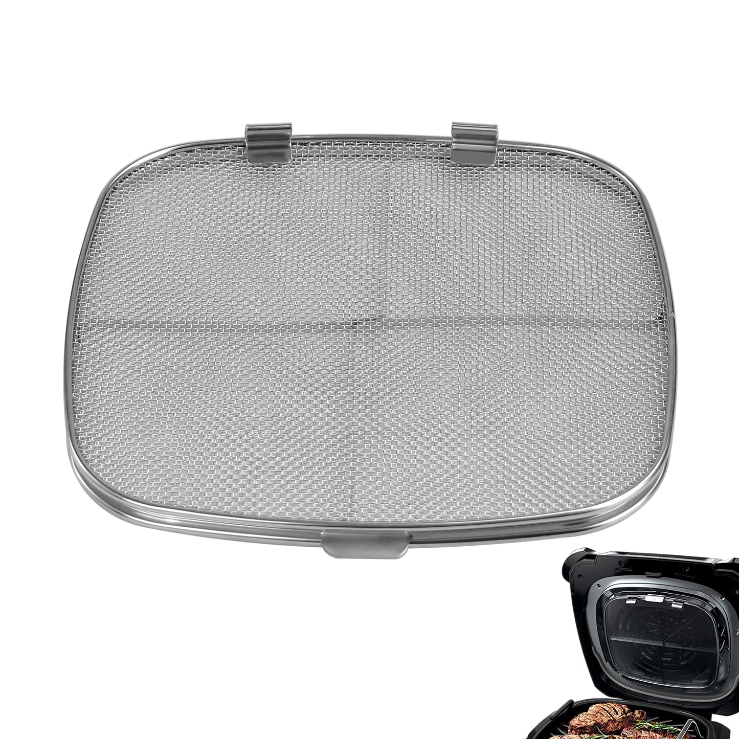 Replacement Splatter Shield for Ninja Foodi AG301,Accessories for Foodi 5-in-1 Indoor Grill,Stainless Steel Fine Mesh Splatter Screen for Ninja AG300, AG300C,AG301C, AG302, AG400