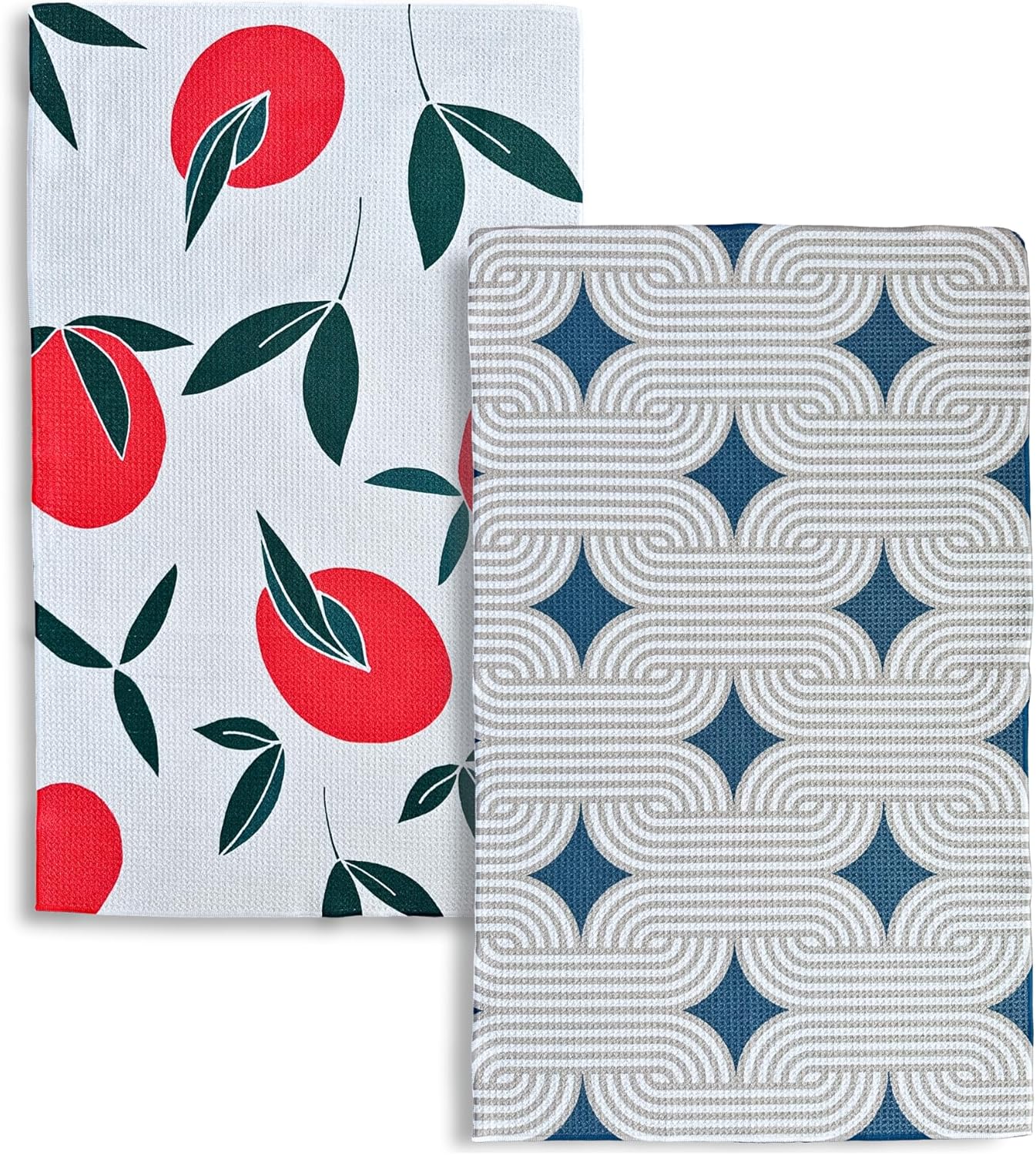 Set 2 100% 18" 30" HONED Kitchen Dish Towel | of | Lightweight Absorbent Dish Cloth for Kitchen Drying | Premium