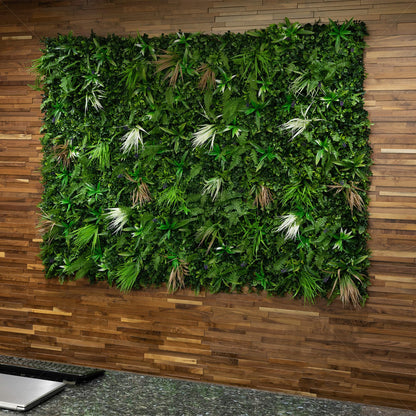 NatraHedge 20''X40'' Artificial Kauai Living Wall Grass Wall Decor, 5Pcs (28SqFt) Hedge Leaf Grass Panels for Indoor, Outdoor, Garden and Balcony Privacy Fence Screen