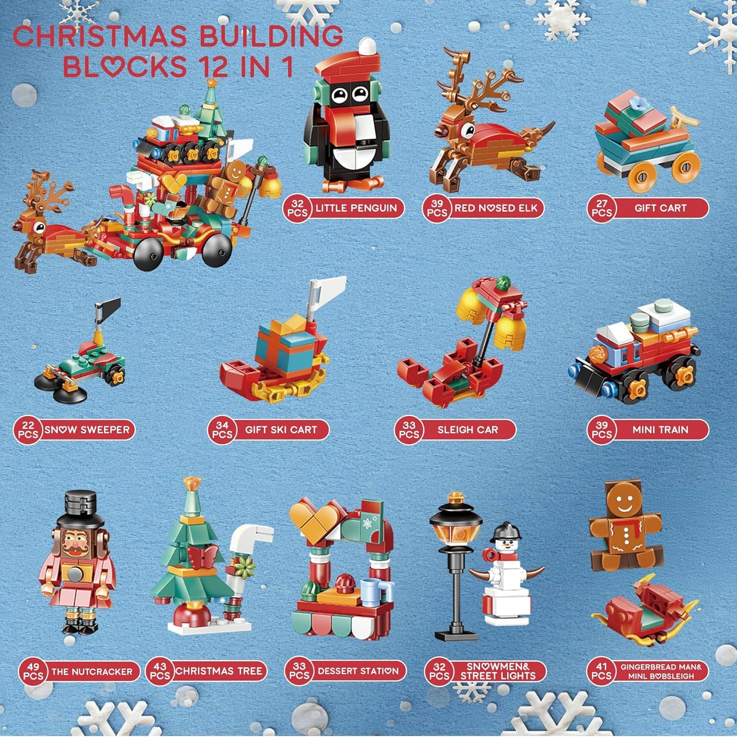 Christmas Advent Calendar 2024 for Kids, 24 Days Countdown Calendar, Advent Calendar Toy for Kids 3 Years and Up with
