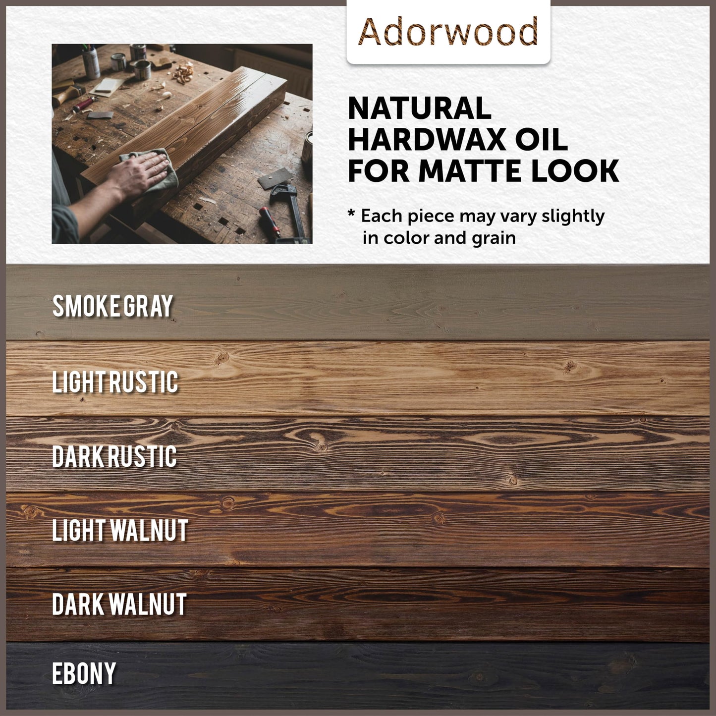 Adorwood Handmade Fireplace Mantel Shelf, Extra Wide Rustic Wood Mantles for Over Fireplace, Wall Mounted Floating Mantel Shelves for Living Room Decor (Smoke Gray, 60 inches