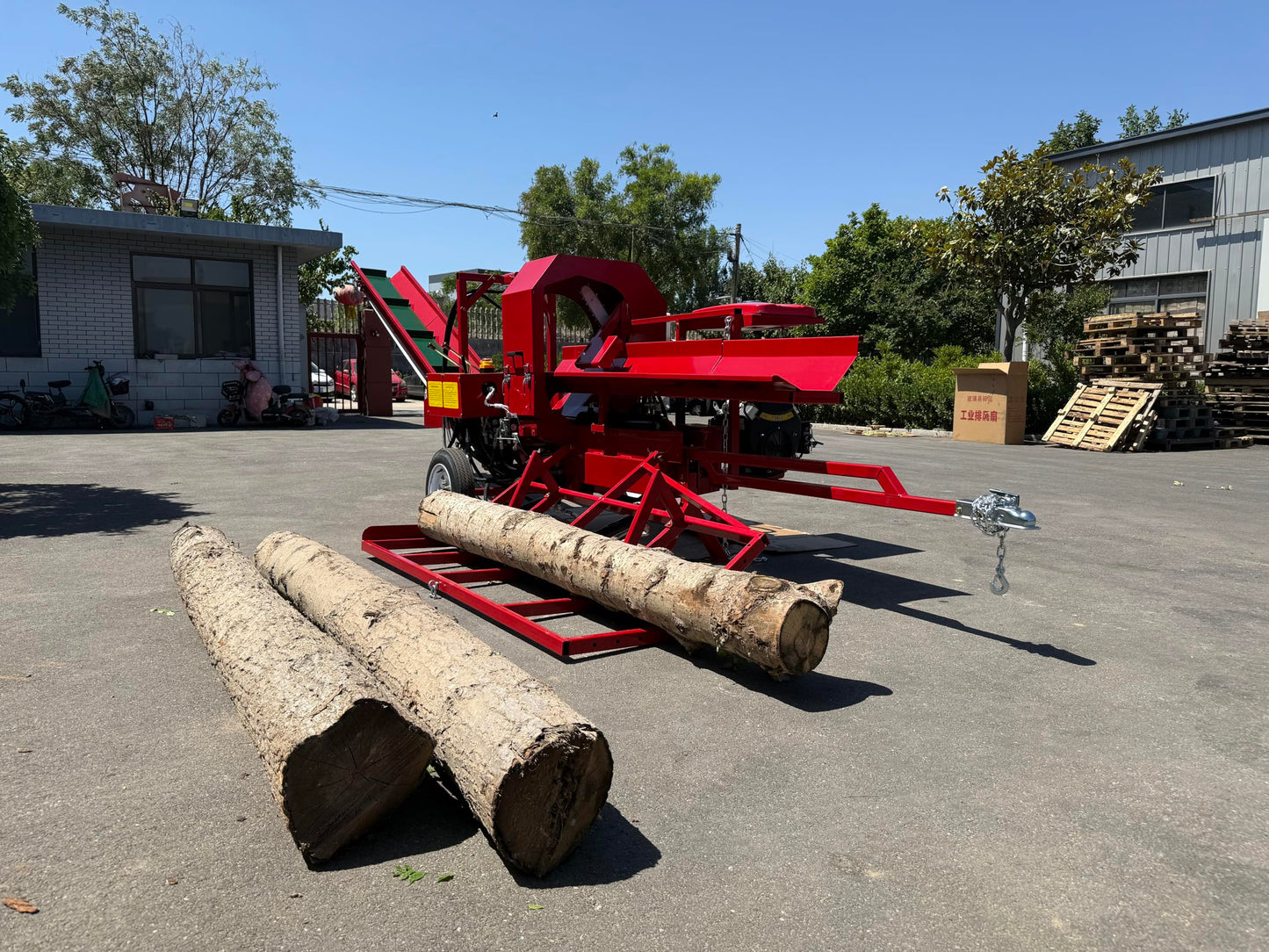 27T Firewood Processor with 739cc RATO Engine, 17.32″ Max Cut, 20″ Chainsaw, 6-Way Wedge, Log Lifter & 3M Conveyor – Full Hydraulic Control – Easy to Use for Home, Farm, Small Business