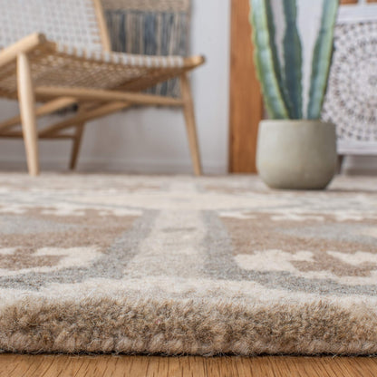 SAFAVIEH Area Rug 8x10 - Wyndham Collection - Large - Natural & Multi, Handmade Wool, Modern Design, Ideal for Living Room, Bedroom, Office, Dining Space (WYD720A)