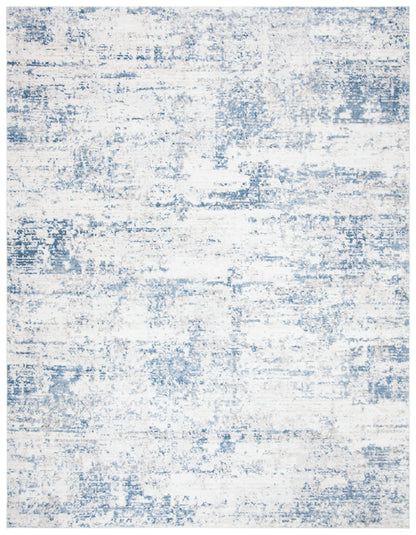 SAFAVIEH Amelia Collection Area Rug - 10' x 14', Ivory & Blue, Modern Abstract Design, Non-Shedding & Easy Care, Ideal for High Traffic Areas in Living Room, Bedroom (ALA700A)