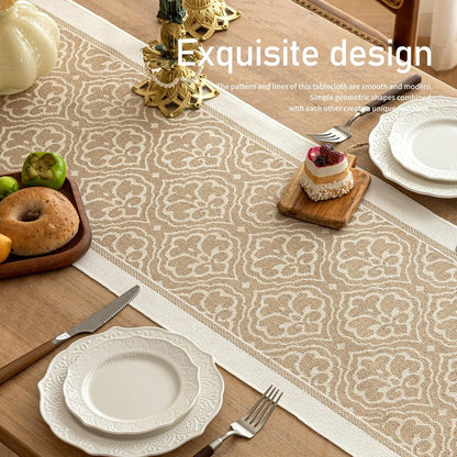 UWWGKK Table Runner 48 Inches Long,Waterproof Boho Table Runner with Tassel Fringe,Table Runners for Party Coffee Table