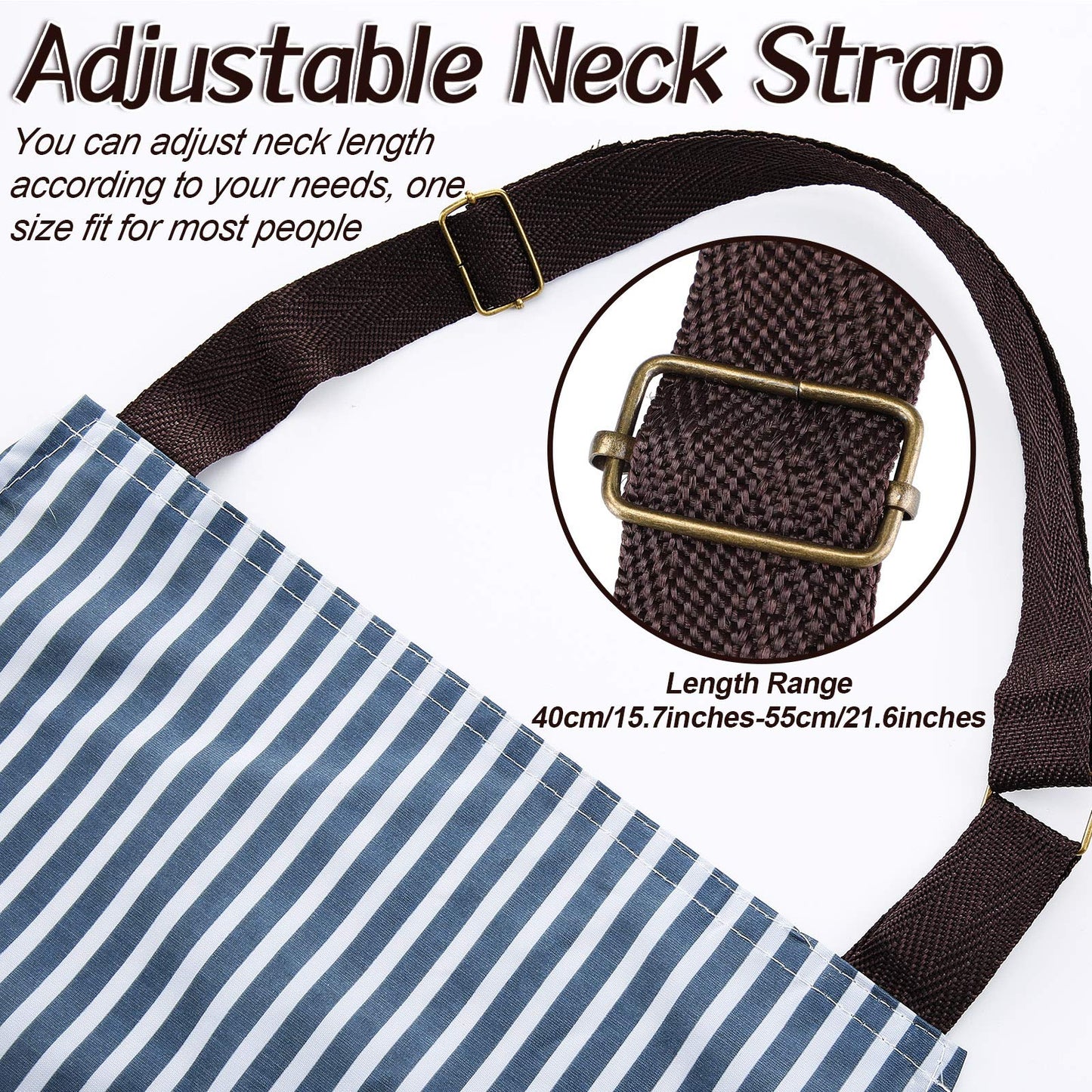 SATINIOR 3 Pieces Waterproof Bib Apron with 2 Pockets Adjustable Cooking Kitchen Apron for Women Men Chef BBQ Baking Cleaning(Black,Blue,Grey)