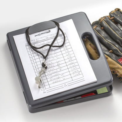 Officemate Clipboard Box for Activities with Dry Erase Board, Letter/A4 Size, Charcoal (83383)