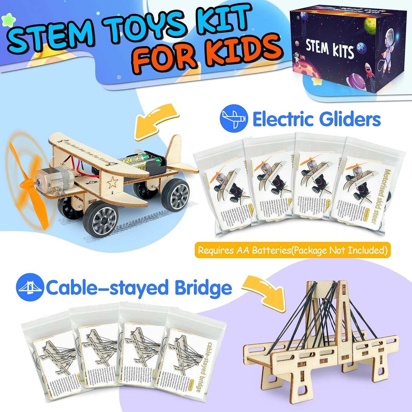 24 Packs 6 1 8-12 8 9 10 11 12 LINAYE STEM Kits for Kids, in Treasure Box Toy Stem Projects Crafts for Kids Age