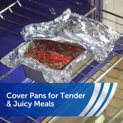 Reynolds Wrap Everyday Strength Aluminum Foil Roll, Freezer and Grill Safe, Great for Foil Packets and Home Cooking, 12 Inches Wide, 200 Total Sq. Ft.