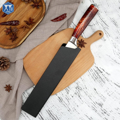 XYJ 3pcs/set Safety Knife Sheath Sleeves, Universal Knife Edge Guards for 10'' Kitchen Knife, Black ABS Blade Protectors
