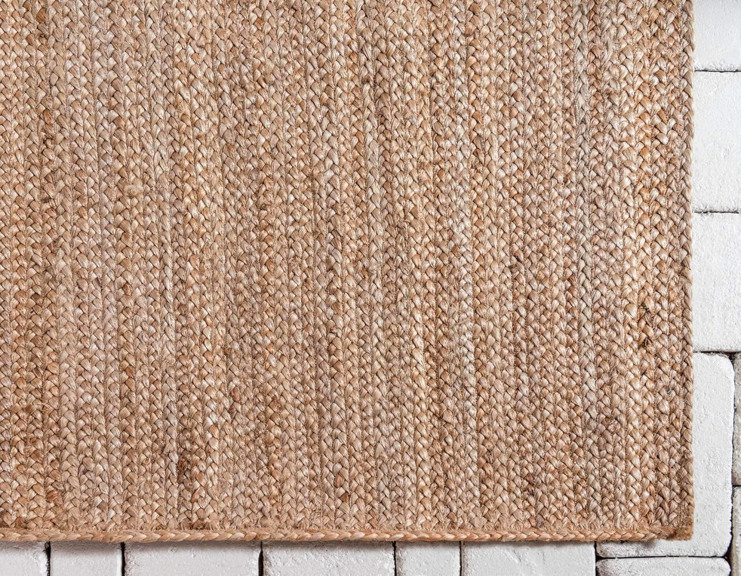 Unique Loom Braided Jute Area Rug, Dhaka, 2' x 3' 1" Rectangle, Natural