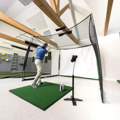The Indoor Golf Shop - Golf Net 10' x 8' with Impact Screen Knotless Golf Hitting Net with Simulator Screen for Indoor and Outdoor Practice - Arrives Ready to Assemble and Use