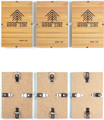 WOOD SIDE ORBIS Glass Clip Picture Frames 5x7 - Pack of 3, Clear Craft Photo Frames