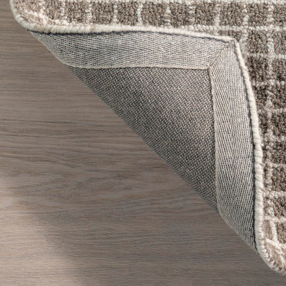 Rugs USA Melrose Grey, 11'6" x 14'6", Handmade, Checked, Wool, Soft and Cozy, High Traffic, Stain Resistant, Easy Clean, Durable Area Rug for Bedroom, Living Room, Dining, Den, Entryway