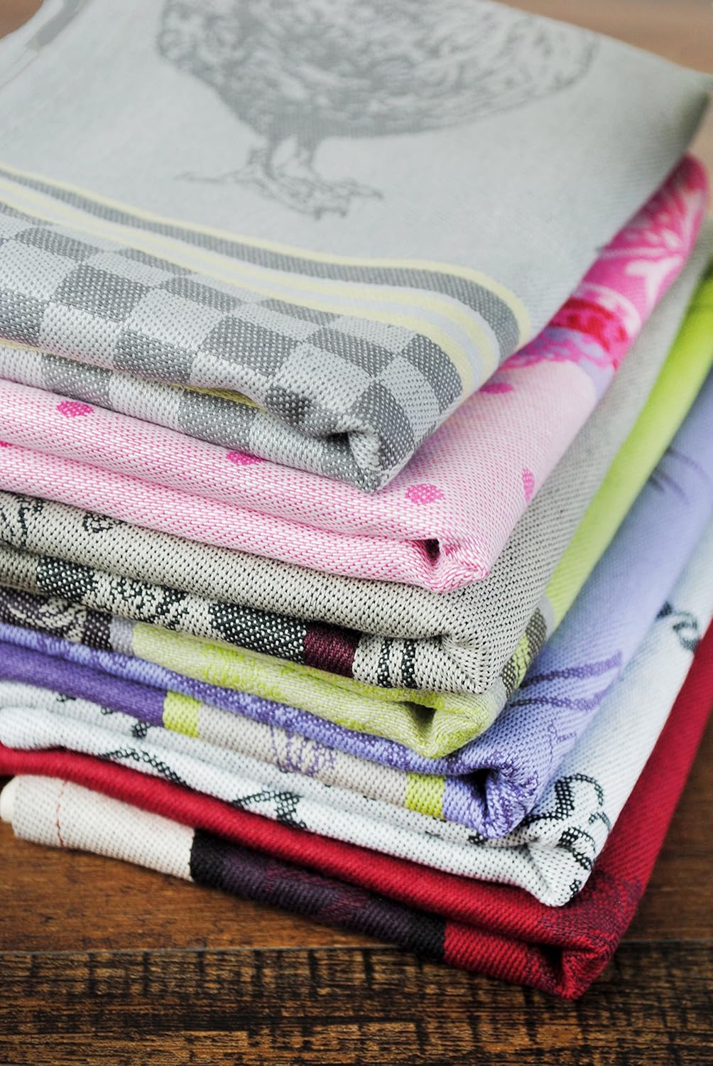 DII Cotton French Jacquard Dish Towels, Set of 3 Decorative Tea Towels for Everyday Kitchen Cooking and Baking