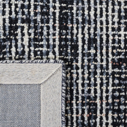 SAFAVIEH Abstract Collection Area Rug - 9' x 12', Black & Grey, Handmade Wool, Ideal for High Traffic Areas in Living Room, Bedroom (ABT468L)
