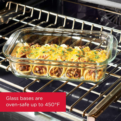 Rubbermaid Brilliance Glass Storage Containers - 8-Cup, 2-Pack | Durable & Clear Design