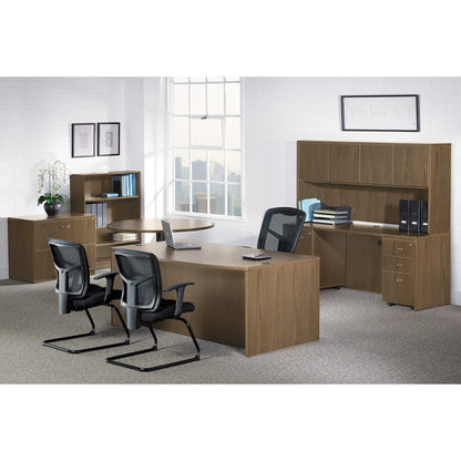 Lorell Essentials Series Walnut Hanging Pedestal