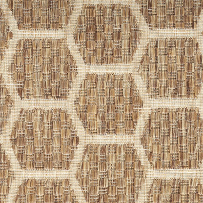 Nourison Home Reversible Indoor Outdoor Natural 4' x 6' Area Rug - Easy Clean, Non Shedding, Bed Room, Living Room, Dining Room, Kitchen (4' x 6')