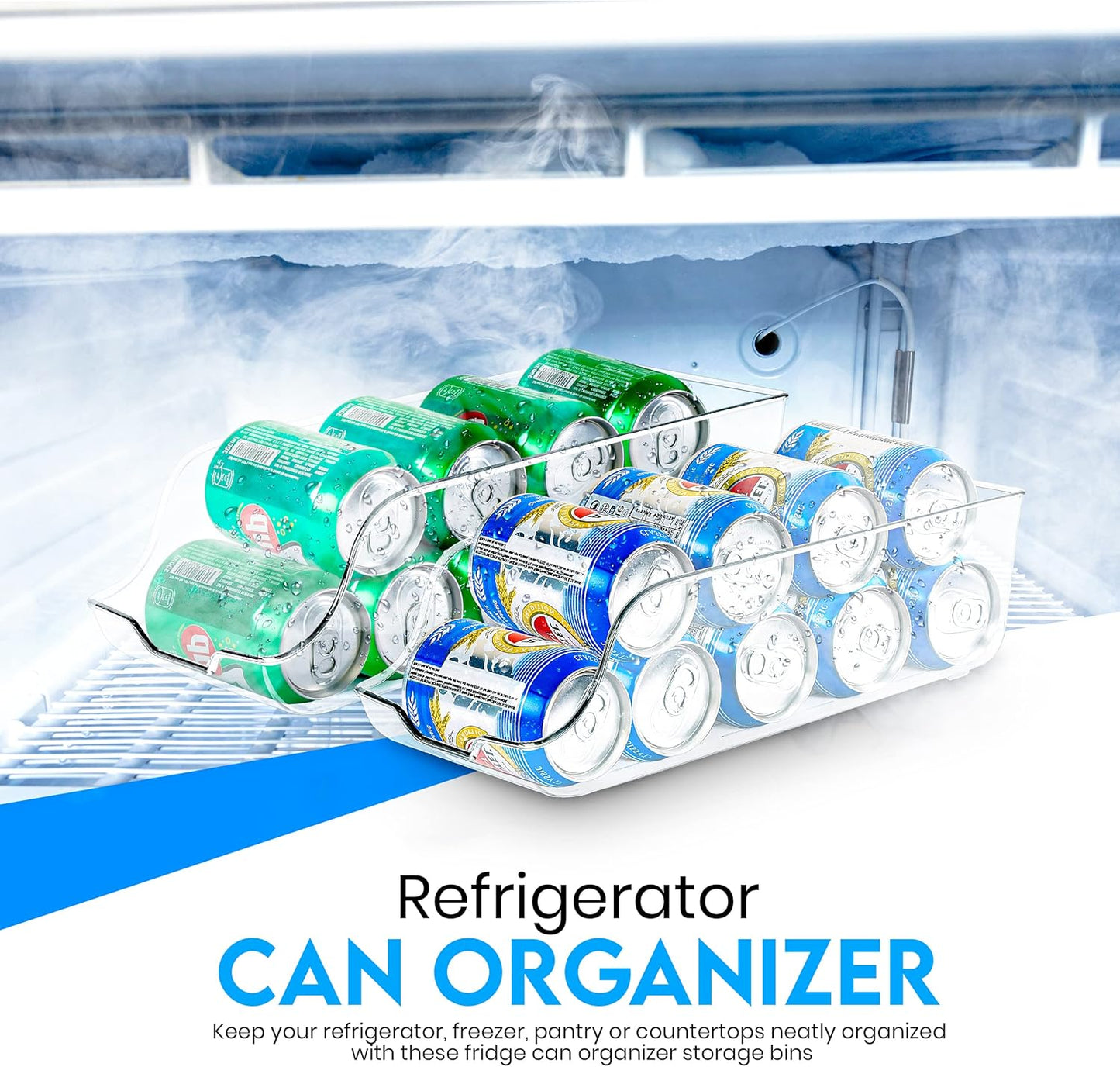 Utopia Kitchen Can Organizer for Pantry (Pack of 6) - Soda Can Storage for Fridge & Freezer, Holds Food & Soup Can