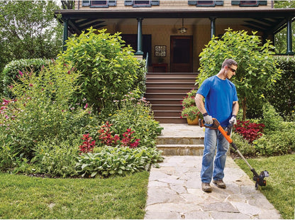 BLACK+DECKER 20V MAX Cordless String Trimmer & Edger - 12 Inch, 2-Speed Control, 2 Batteries & Charger Included