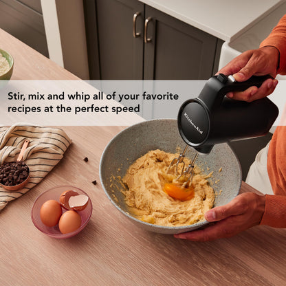 KitchenAid Go Cordless Hand Mixer, Metal - KHMR762, Black Matte