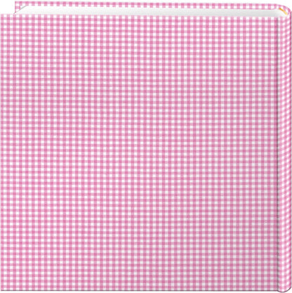 Pioneer Photo Albums Gingham Fabric Frame Cover Photo Album, 200-Pocket for 4 by 6-Inch Prints, Pink