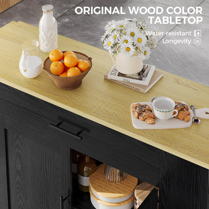 IRONCK Kitchen Island with Storage, 47.2in Rolling Island on Wheels, Kitchen Cart with Drop Leaf, Drawer and Towel Rack for Home, Dining Room