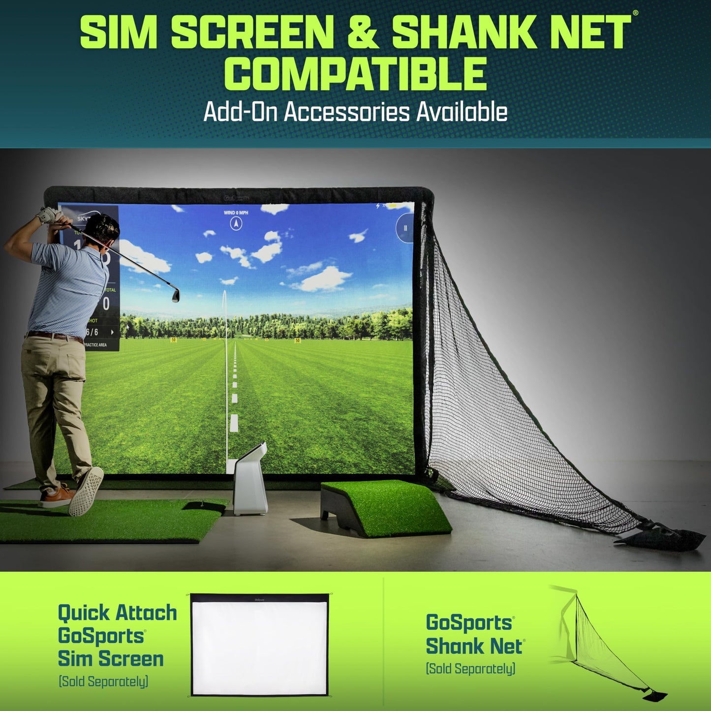 GoSports Elite Golf Practice Net with Steel Frame - 10 ft Size