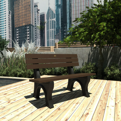 Sequoia Professional Aurora 4 ft Park Bench, Weathered Acorn