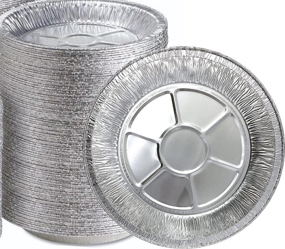 Aluminum Foil Pie Tins - 25 Pack Disposable Baking Pans | Round & Freezer Safe for Quiche, Tarts, Pies