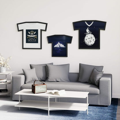 Umbra T-Frame, Unique T-Shirt Display Case to Showcase Adult Sized T-Shirts (Small to Large), Black