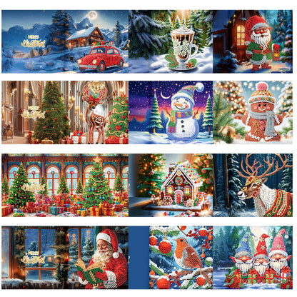 ycyingcheng Diamond Painting Greeting Cards, 5D Rhinestone Art Greeting Card for Hochday Festival Craft Gift Your Girlfriend Birthday Card Christmas Cards (DP078)