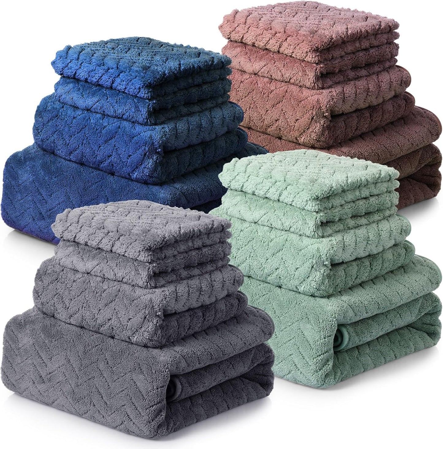 16 Sets Set 4 4 8 Sets Mixweer Pieces Bath Towels Quick Dry Towel for Bathroom Included Bath Towels Hand Towels