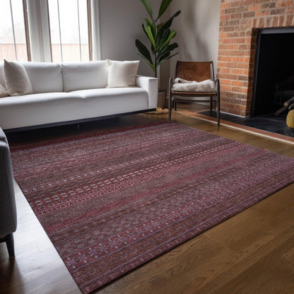Addison Rugs Chantille ACN527 Red 9' x 12 Indoor Outdoor Area Rug, Stain Resistant, Machine Washable, Non Shedding, Bedroom, Living Room, Dining Room, Kitchen Rug