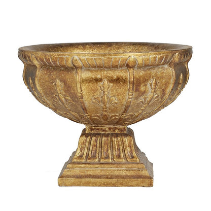 Deco 79 Polystone Decorative Decorative Bowl Ornate Decorative Container, Decorative Keepsake Box 11" x 11" x 9", Gold