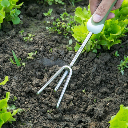 Worth Garden Stainless Steel Hand Cultivator, Ergonomic Handle for Tilling Soil, Garden Hand Tool
