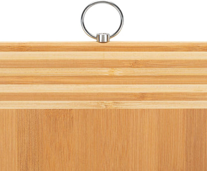 Kitchen Details Bamboo Cutting Board, Large Dual Sided Ultra Thick Cut Resistant with Drip Edge