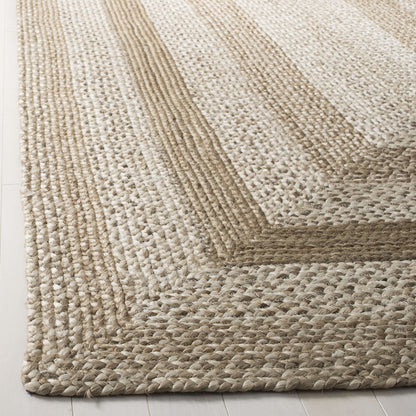 SAFAVIEH Natural Fiber Collection Area Rug - 10' x 14', Grey & Ivory, Handmade Farmhouse Boho Coastal Rustic Braided Jute, Ideal for High Traffic Areas in Living Room, Bedroom (NF884F)
