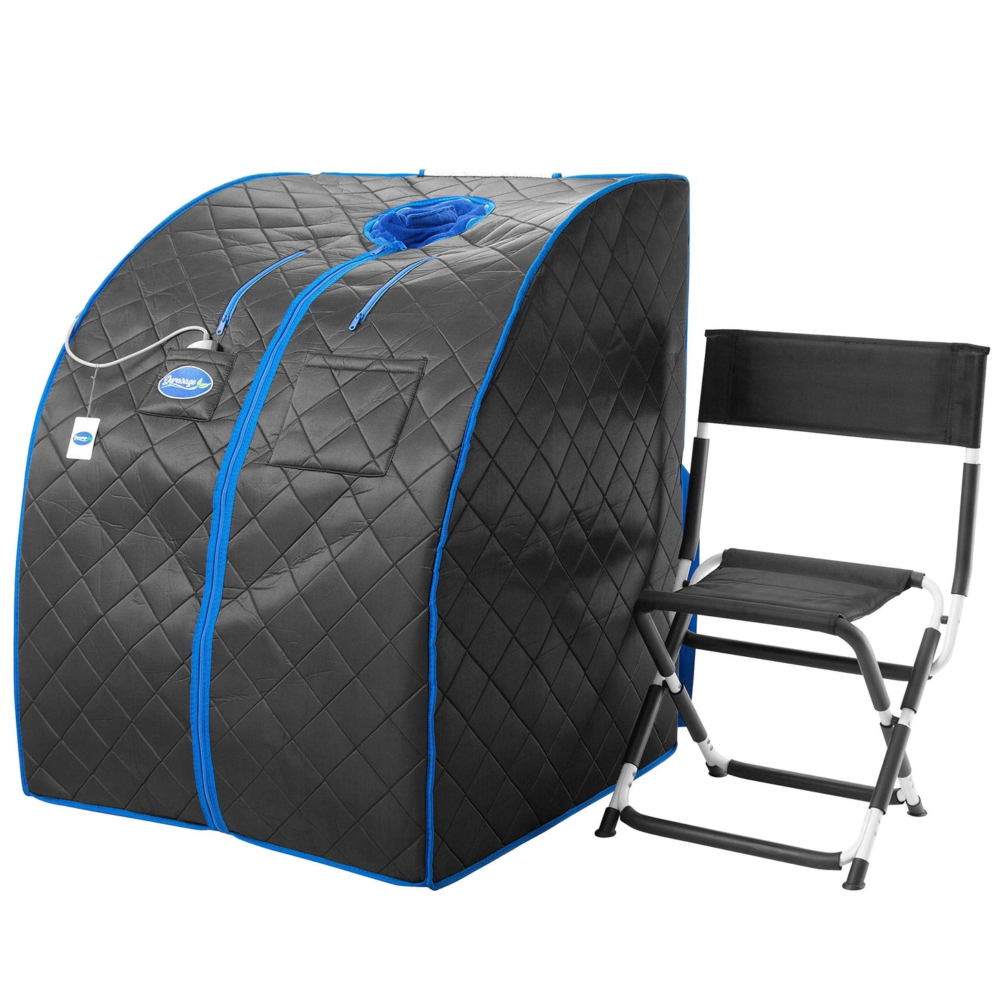 Durasage Ultra Low EMF Infrared Sauna Box – Portable Sauna with Heated Footpad & Chair, Personal Home Spa for, Stress Relief, Weight Loss & Skin Rejuvenation, Foldable, Easy Setup & Remote Control