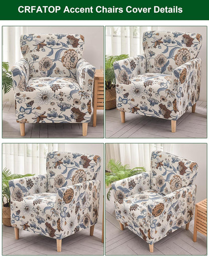 1-Piece Sofa,B62 CRFATOP Stretch Modern Banquet Armchair Slipcover Accent Chair Covers with Arms Soft Chair Slipcovers